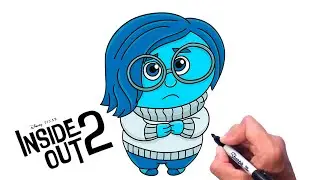 How to Draw Sadness | Inside Out 2 - Disney character step by step