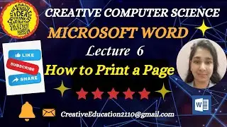 6. 🖨️ How to convert Softcopy to Hardcopy || Print a document 📚 in MS Word