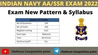 Navy AA SSR exam pattern 2022|indian navy ssr syllabus 2022|navy aa ssr exam online or offline