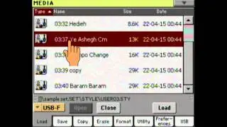 Korg PA Arranger keyboards -Loading an individual Style from a SET