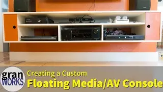 Custom Floating Media Console | Mid-Century Modern | Woodworking