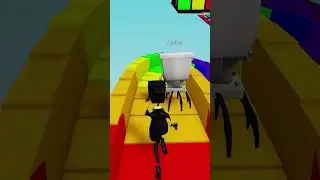 TV Man beats Skibidi Toilet in GROW OBBY 😱 #shorts