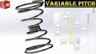 SolidWorks Variable Pitch Spring Tutorial | Sweep Feature Explained (#12)