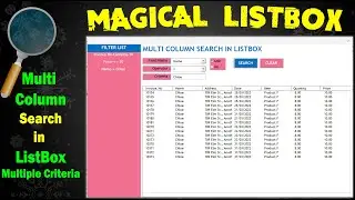 Magical Listbox in Excel Userform | Excel Vba Search and Display Result in Listbox