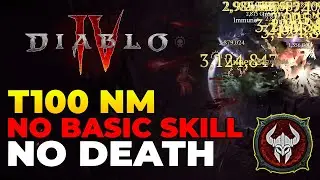 NO Basic Skill Barbarian TIER 100 NO death clear - Diablo 4
