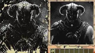 Skyrim - 20.25hour time lapse - Pixel Art with Minecraft Map