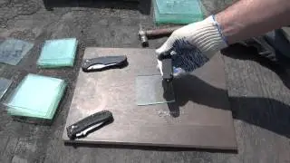 Тест ножей со стеклобоями и без! Glass breaker Test.