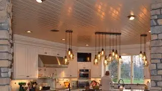 Best Kitchen Renovation Part 1  Wood ceiling & Porcelain plank floor