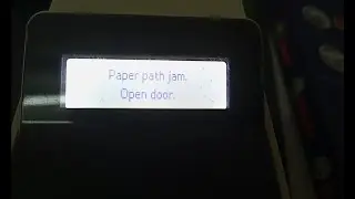 Removing paper Jam in tray 2 pushing green lever Paper path Jam Open door