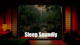 HEAVY RAIN at Night to Sleep Well and Beat Insomnia | Thunderstorm for Insomnia, Relax, ASMR