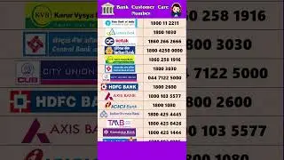 Bank Customer Care Number Tamil | Helpline Toll Free Number