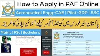 How to apply for PAF jobs online registration 2021 after intermediate & graduation | CAE, GDP, SSC