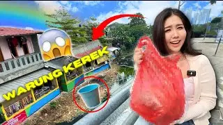 24 JAM MAKAN DI WARUNG DI ATAS SUNGAI! UNIK BANGET!