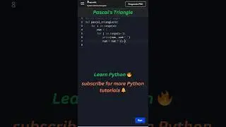 🔢 Print Pascal’s Triangle in Python | Step-by-Step Guide for Beginners 🚀 