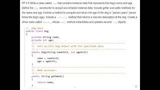 Java Code Lab 4: Writing a User-Define Classes - OOP: Implementation of a Bulb Class and Dog Class