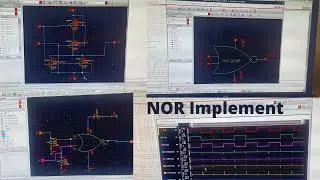 NOR Implement using cadance tools software || VLSI Lab||