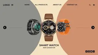 How to Design Smartwatch Store Website Design LandingPage | Web UI Design | Watch Store  UI Design