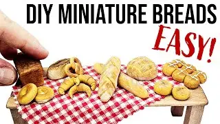 DIY EASY Miniature Breads! Tutorial with free template