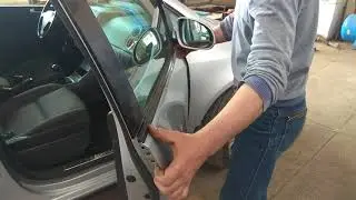 как разобрать дверь гольф плюс, замена бокового датчика удара подушек