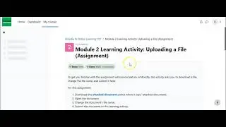 How to Submit an Assignment in Moodle 4.0 for Students