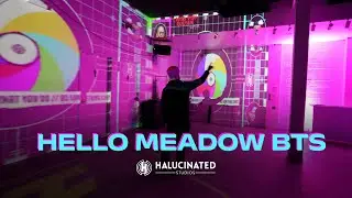 Hello Meadow Projection Mapping | BTS Pop-Up Setup #Shorts