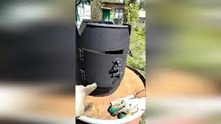 печь под казан за два часа, нужна только болгарка и шуруповерт.