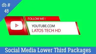 048 Social Media Lower Third Packages Db # 48