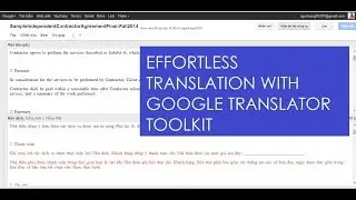 USE GOOGLE TRANSLATOR TOOLKIT TO TRANSLATE A WHOLE DOCUMENT