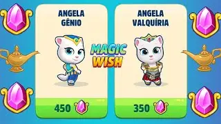 Talking Tom Gold Run MAGIC WISH Event Valkyrie Angela VS Genie Angela vs Roy Raccoon + Lucky Card