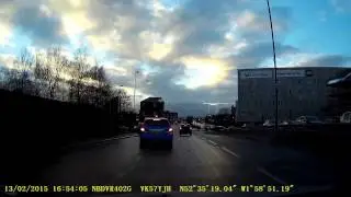 Idiot driving through a red light, Walsall ring road