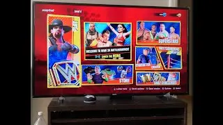 Switch:wwe2k BattleGrounds docked 50" Philips TV