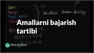 Amallarni bajarish tartibi | Arifmetik xossalar | Boshlangʻich algebra