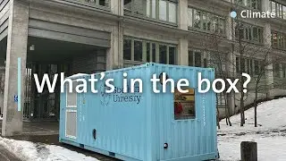What’s happening inside the blue container?
