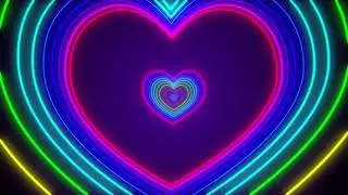 Neon lights love heart tunnel [TikTok Trend] Fast Moving Background 