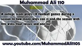 A college team plays 10 football games during a season