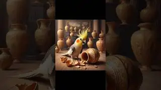 Tiel's jar broke #birds #cute #parrot #funny #pets #cockatielsing #shorts