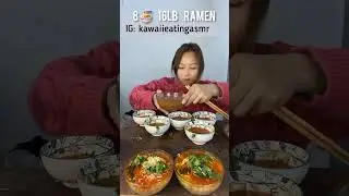 Fast Eating Challenge ( 8 Ramen Bowls, 16lb ) | #asmr #food #funny #eating #shorts