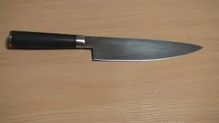 Шеф нож от Самуры - заточка эльборами под 15 градусов.