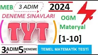 3 Adım Deneme Sınavları | TYT | 3. Adım 5. Deneme | Matematik | Temel Matematik Testi | MEB | 2024