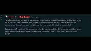Tryndameres Ultimate is Bugged