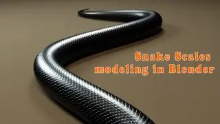 Realistic Snake Scales Modeling(use curve and array addon) in Blender 2.93