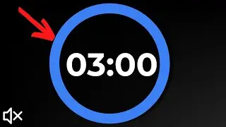 The Most Zen 3 minute Countdown Timer - Black background, No sound