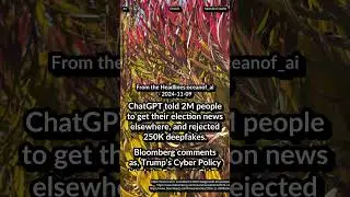 ChatGPT rejected 250K deepfakes. Trump Cyber Policy Focus China. TikTok Awaits Lifeline From Trump
