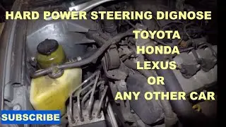 How to Diagnose Hard power steering on Any Car Toyota Lexus or Honda