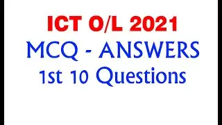 ICT G.C.E O/L MCQ 1-10 Answers