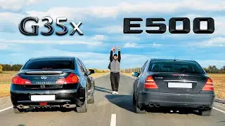 Mercedes E500 vs Infiniti G35x vs Passat CC 3.6 vs Cadillac STS 4.6