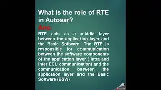 Autosar Interview Questions 