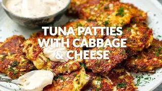 TUNA PATTIES WITH CABBAGE & CHEESE
