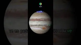 Auroralar Jüpiter'in üst atmosferindeki parlak ışık perdeleri🌌🔭#bilim #bilimveteknoloji #nasa #uzay
