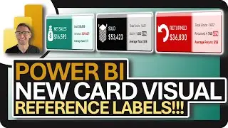 Power BI NEW CARD Visual: Reference Labels!!!